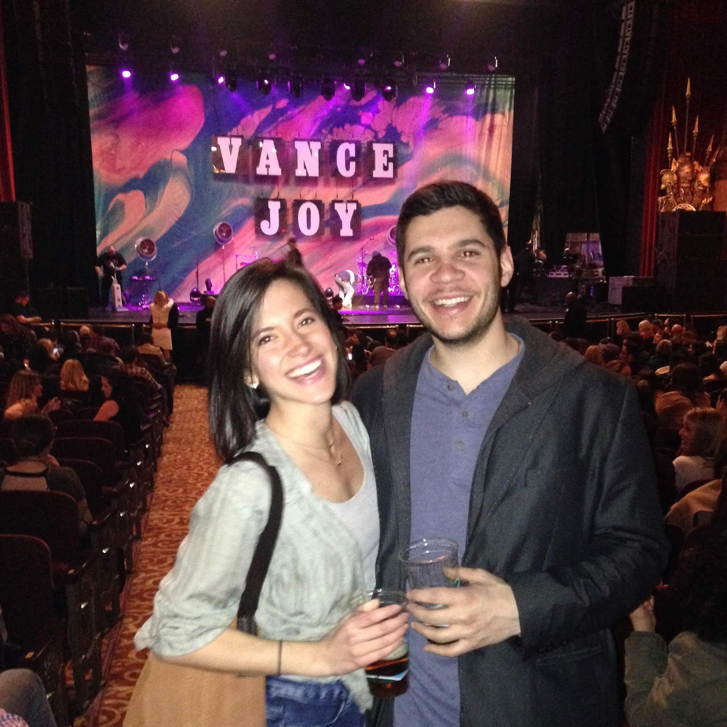 Concerts are one of our favorite past times and I've lost count of how many we have gone through together.  Vance Joy is one of our faves!