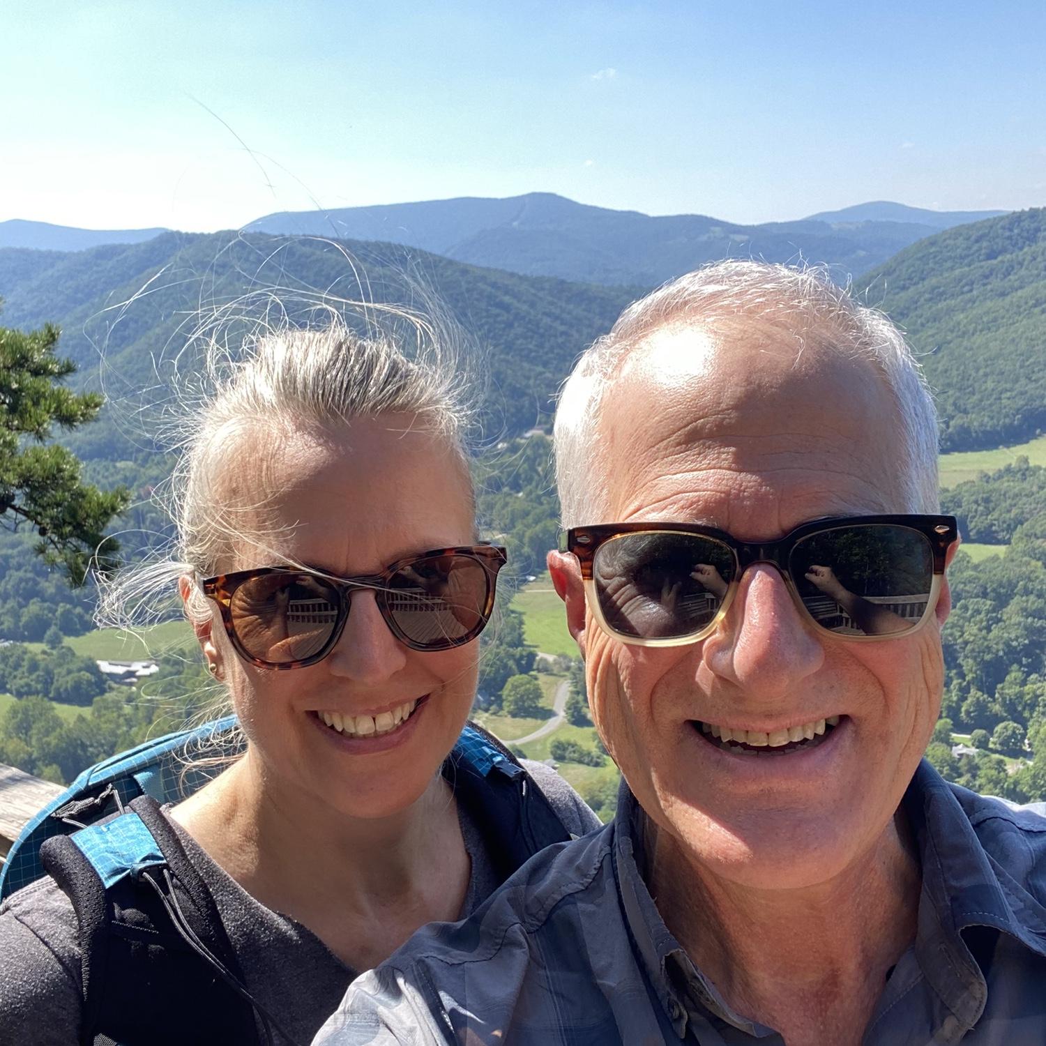 Hiking at Seneca Rocks, WV.