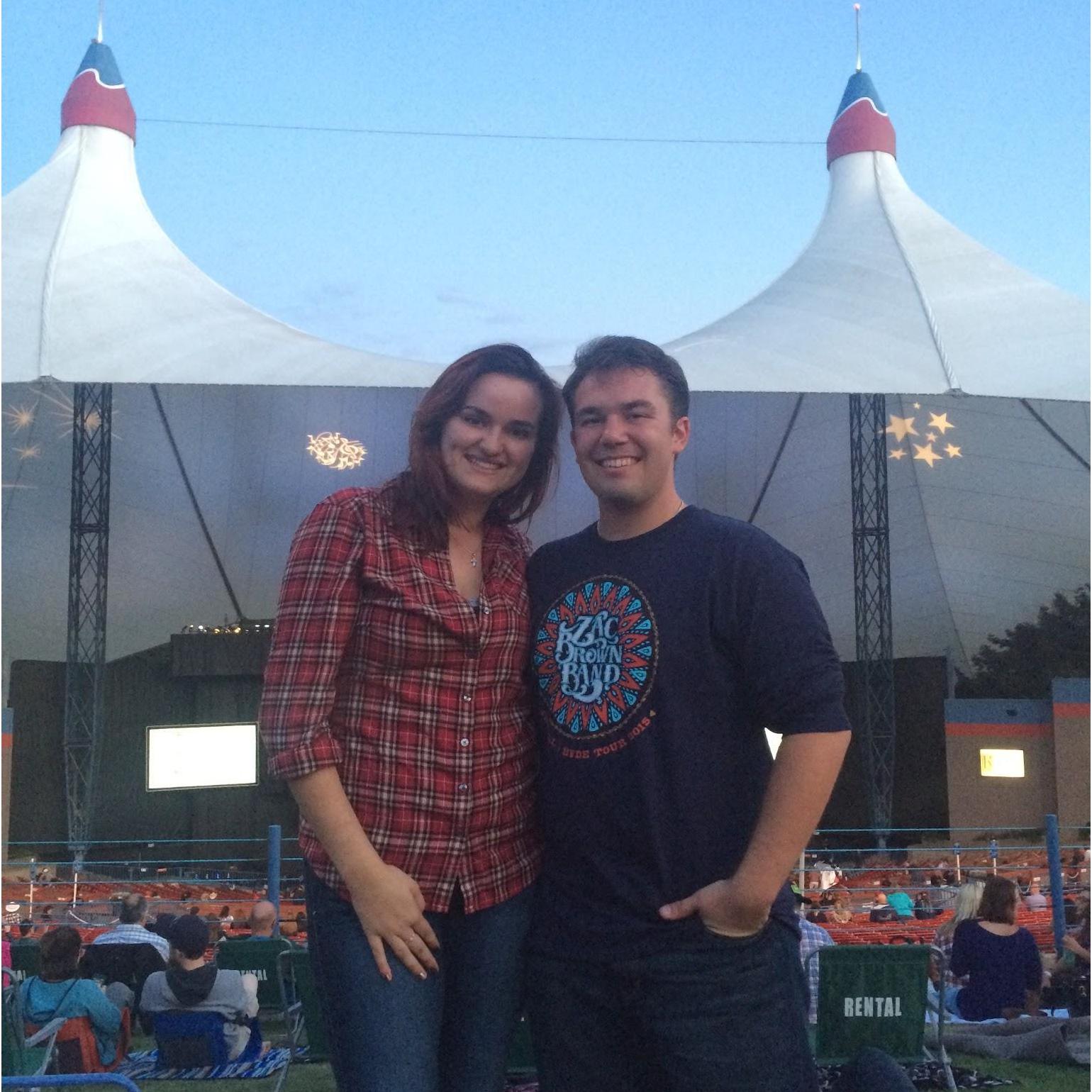 Our first concert together - Zac Brown Band 2014, where we found our song
