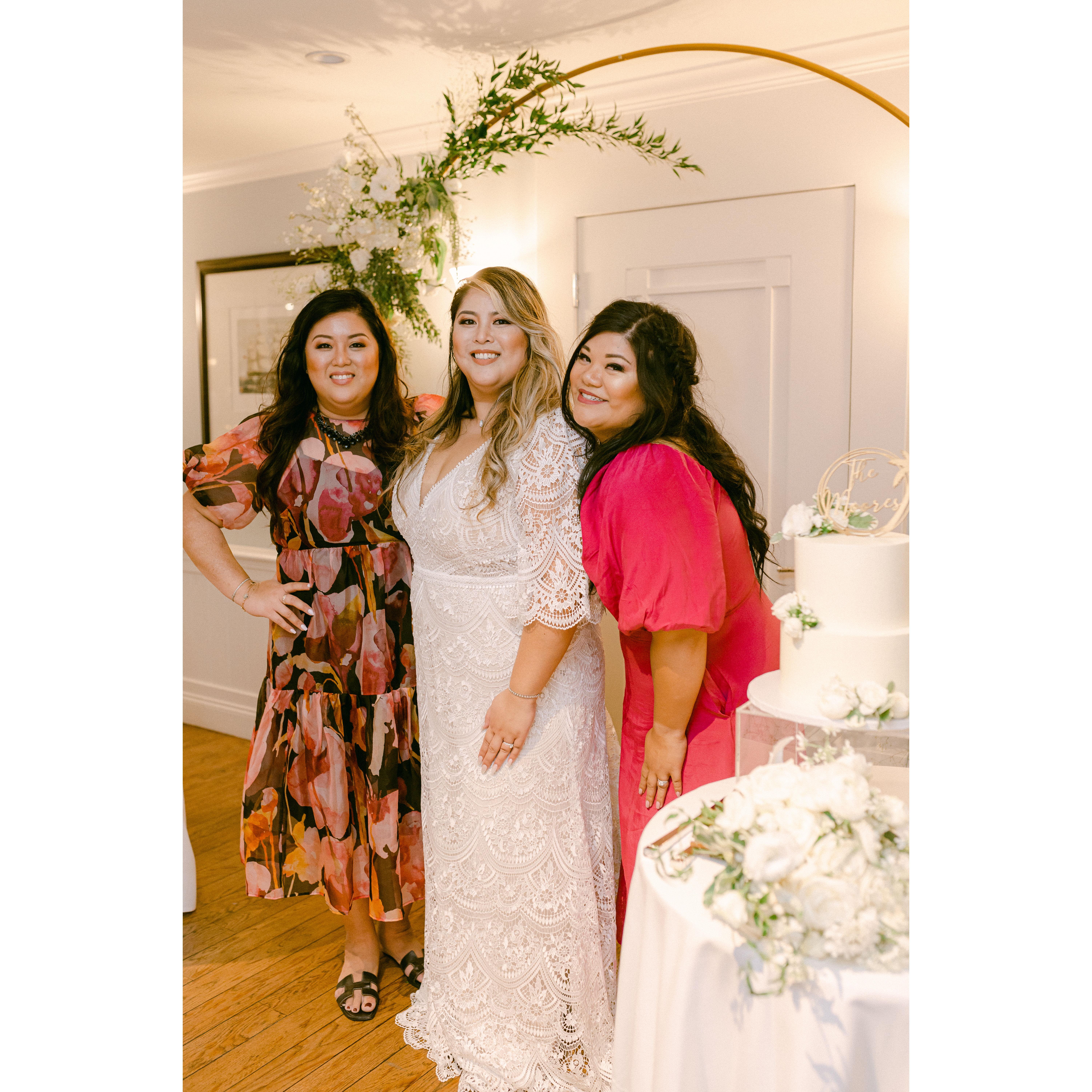 Aprille's "Pink Ladies" who worked on all the small details to make this night so beautiful. Shoutout to cousin Kailey for the huge assist!