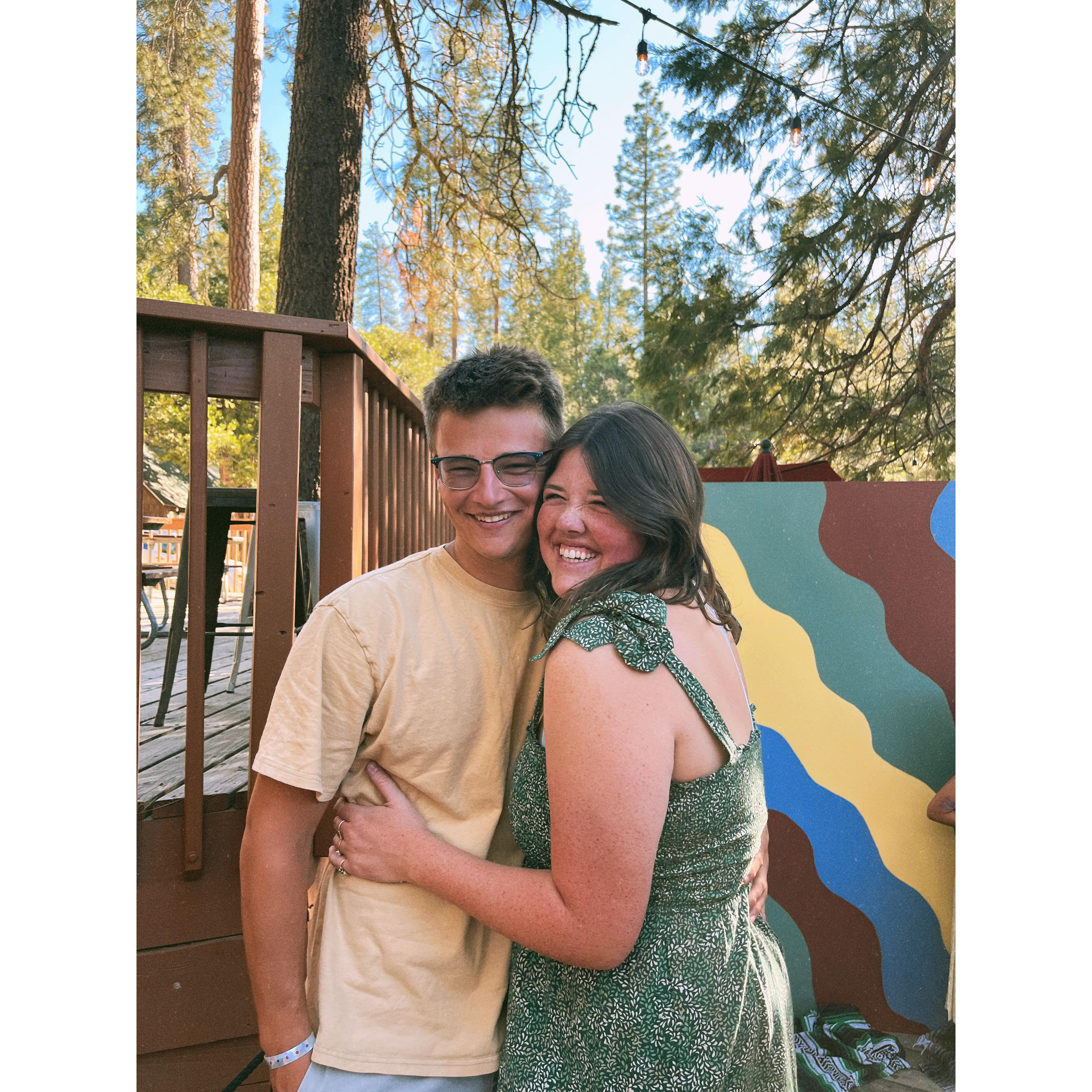 working at the same camp we got engaged at and Christian gave his life to Christ at