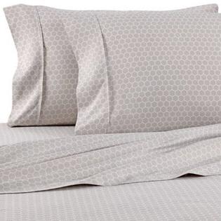 Home Collection Honeycomb King Sheet Set in Light Grey
