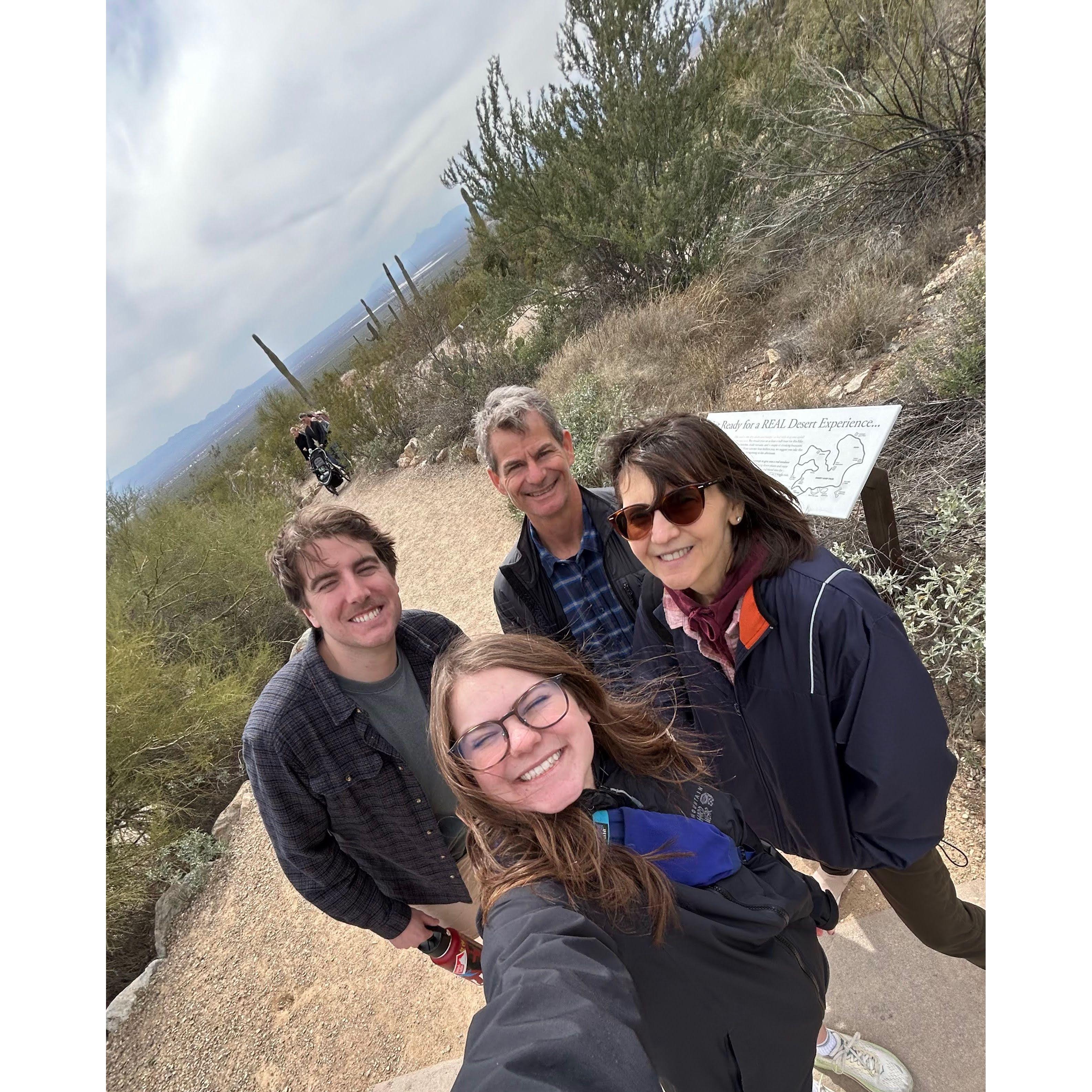 Dustin's first time meeting my parents & exploring Saguaro National park!
