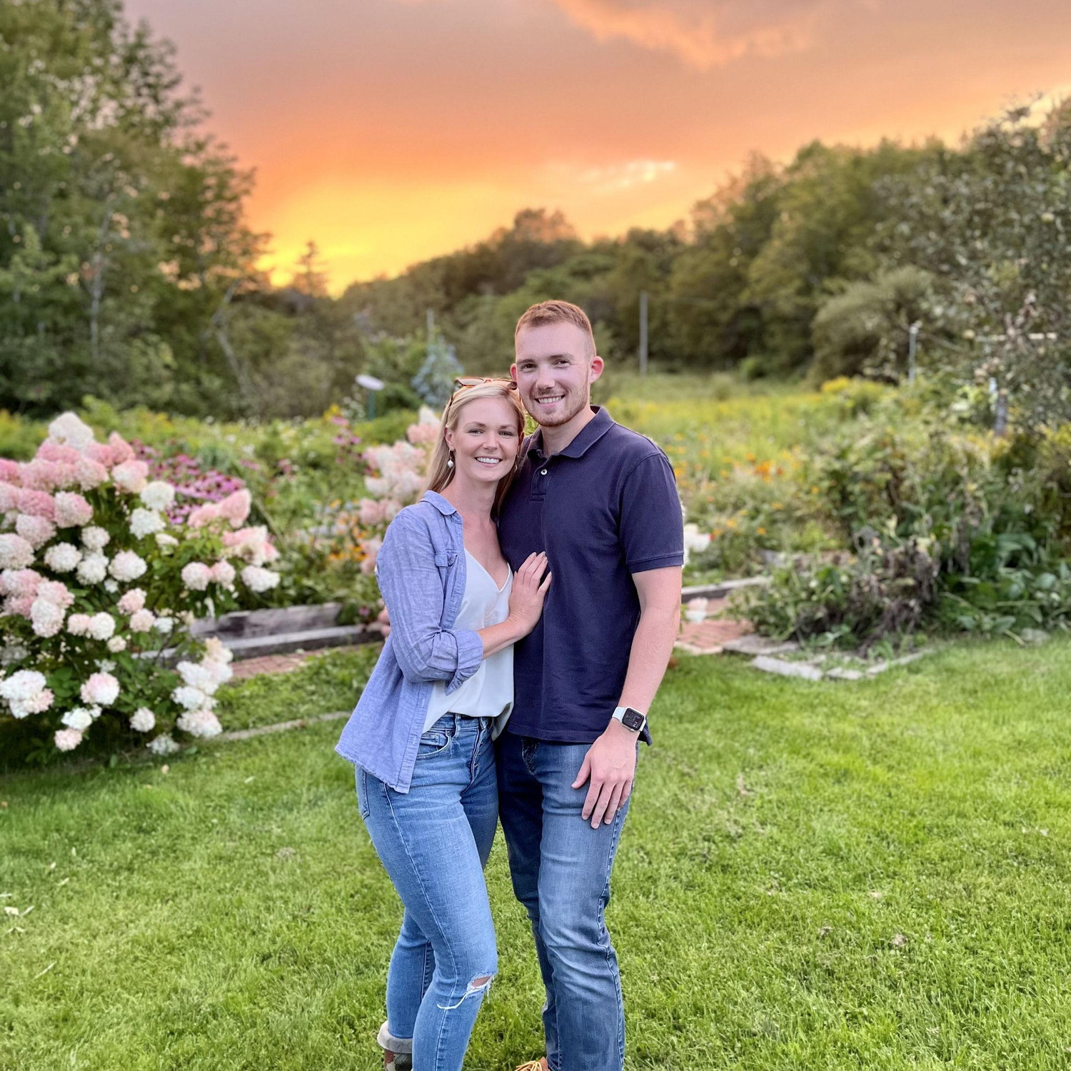 Sunset at a local farm to table dinner venue