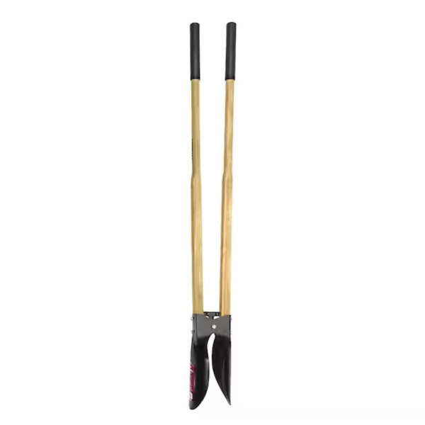 Husky 47 in. L Wood Handle Carbon Steel Post Hole Digger with Grip 77570-950