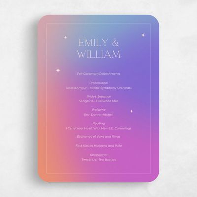 Purple Rounded Wedding Program - Kalia