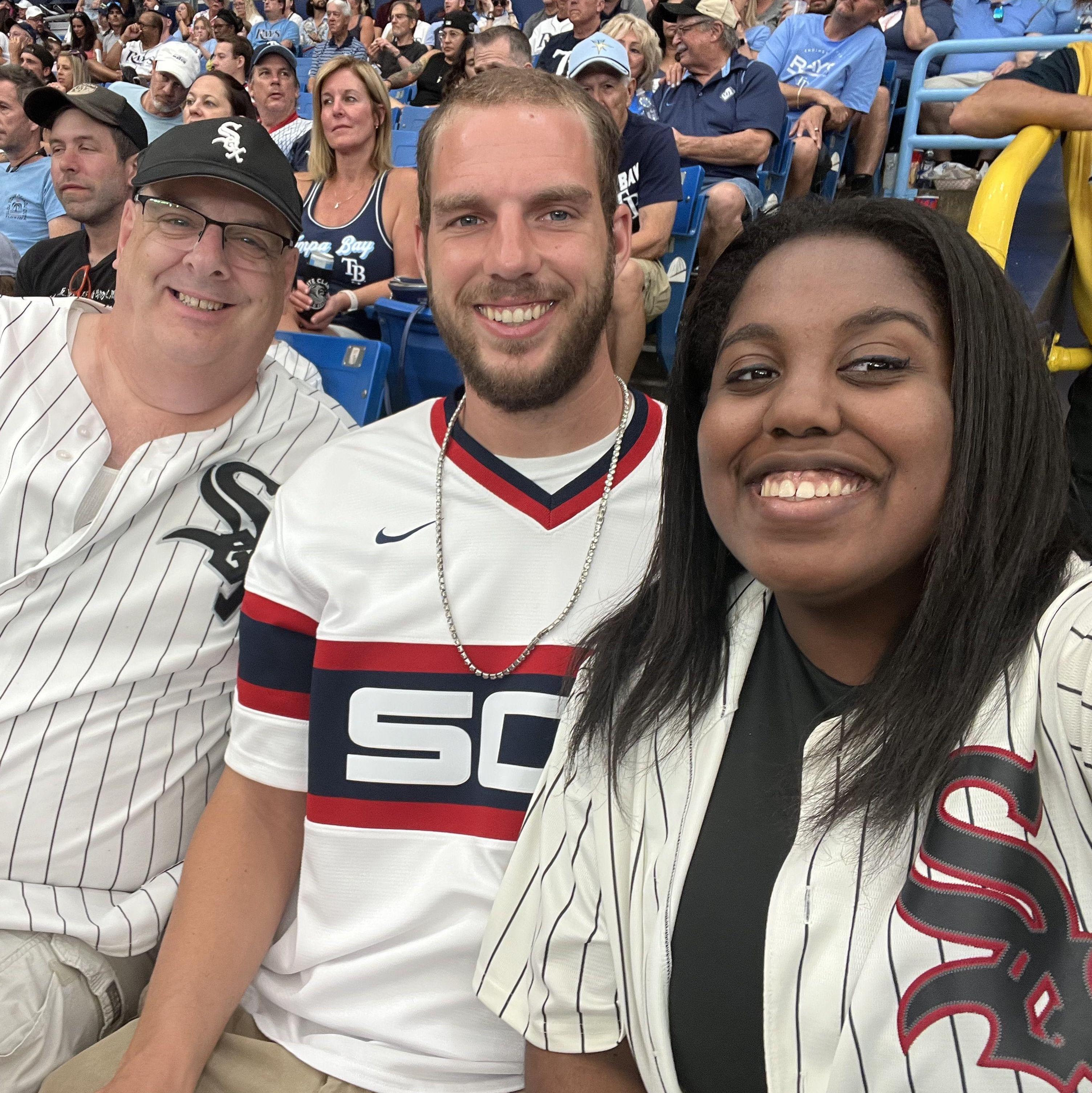 Danyla's first baseball game! Go WhiteSox!
with Brooks' Dad, Blair, and Brooks.