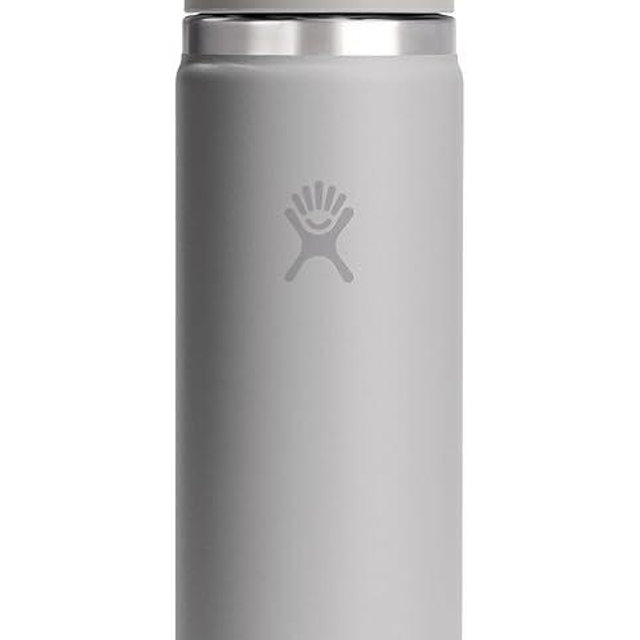 Hydro Flask Water Bottle - Insulated Stainless Steel - Wide Mouth Chug Lid, Non Spill, Leakproof in 24 Oz Birch Gray