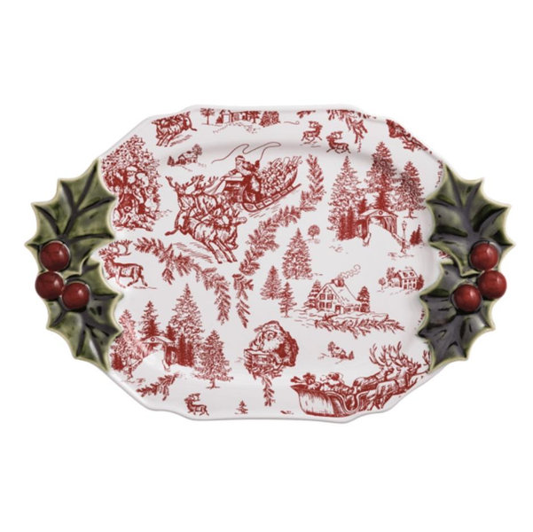 Holly Serving Platter