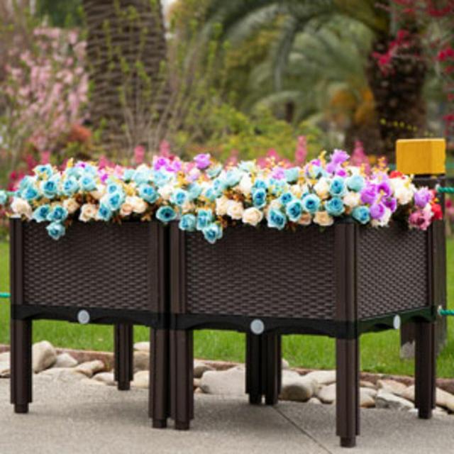 Aashika Self-Watering Plastic Elevated Planter