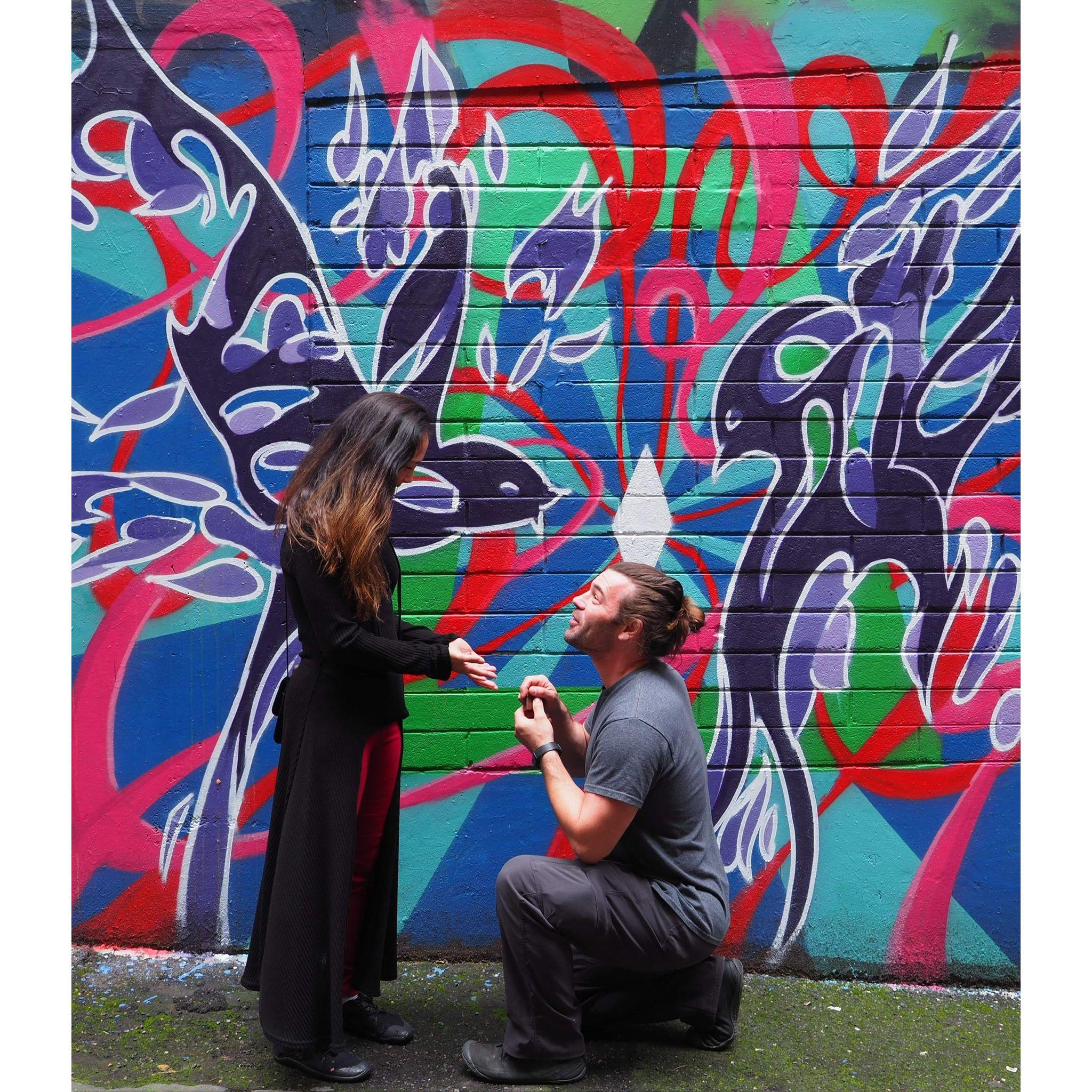 In Melbourne Jules' surprised Sarah with a ring!