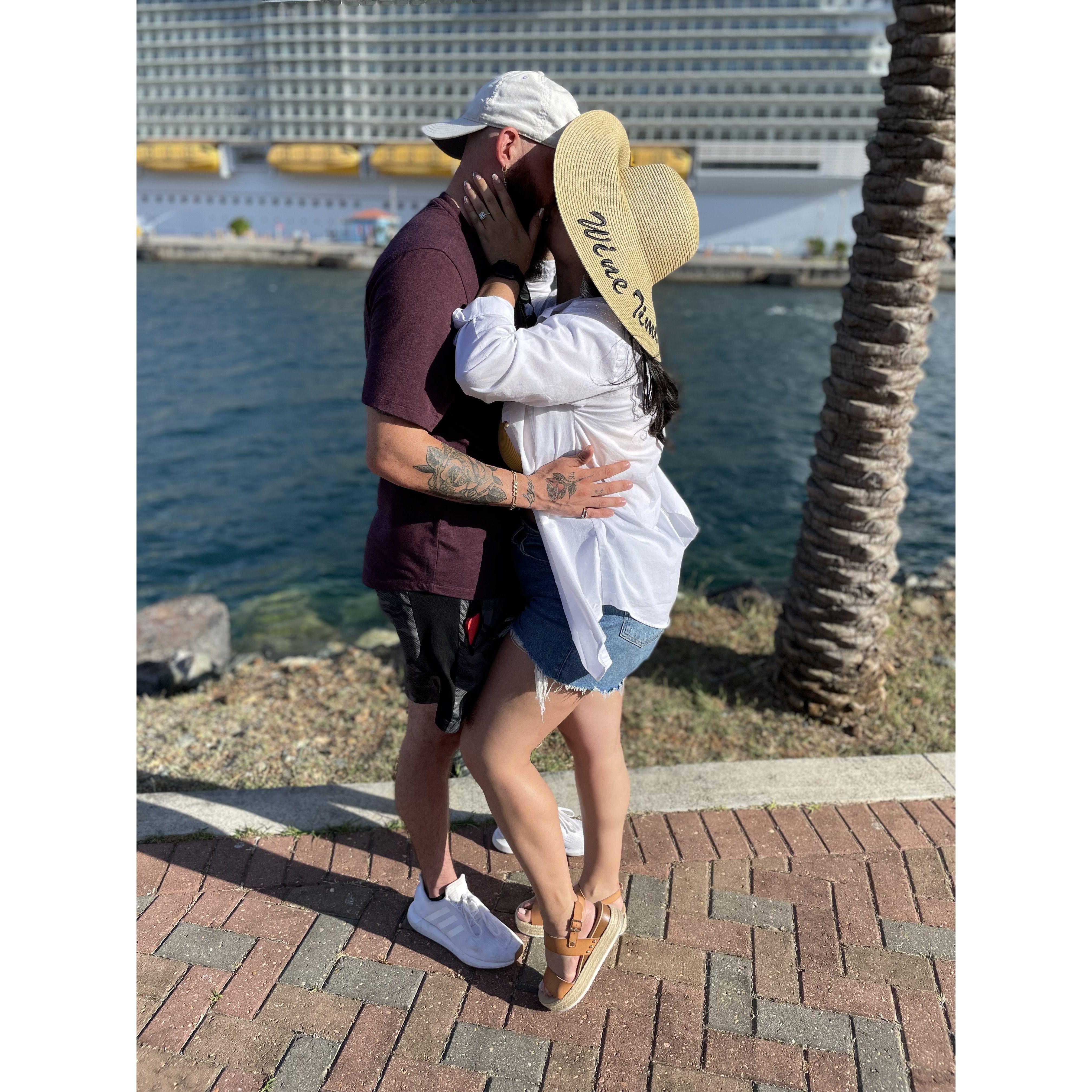 One day after Alex proposed.