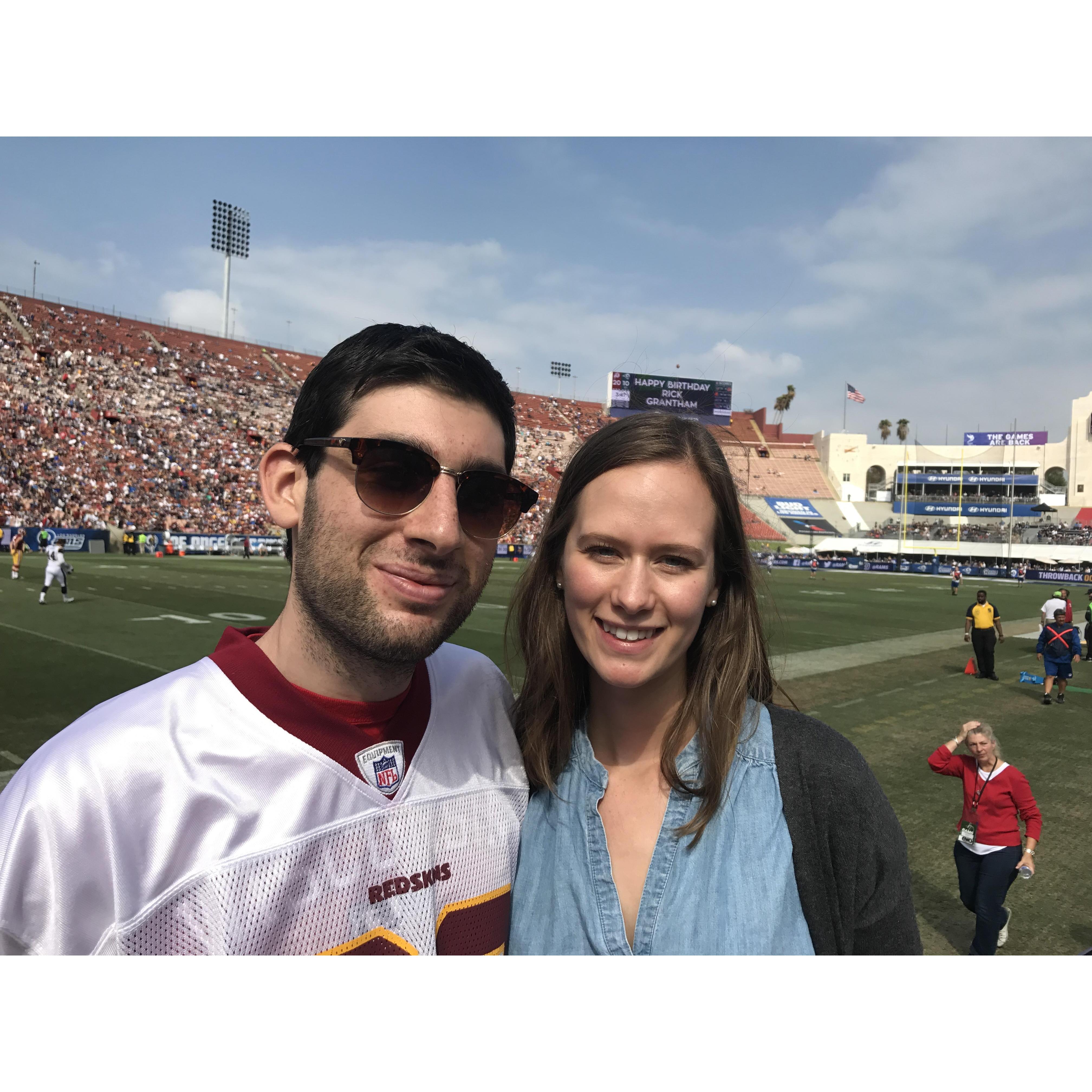 Redskins (Washington Football Team) Game 9/17/17