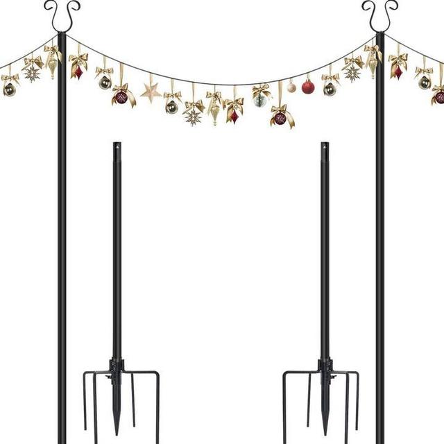Urban Deco 10ft String Light Poles, 4 Pack