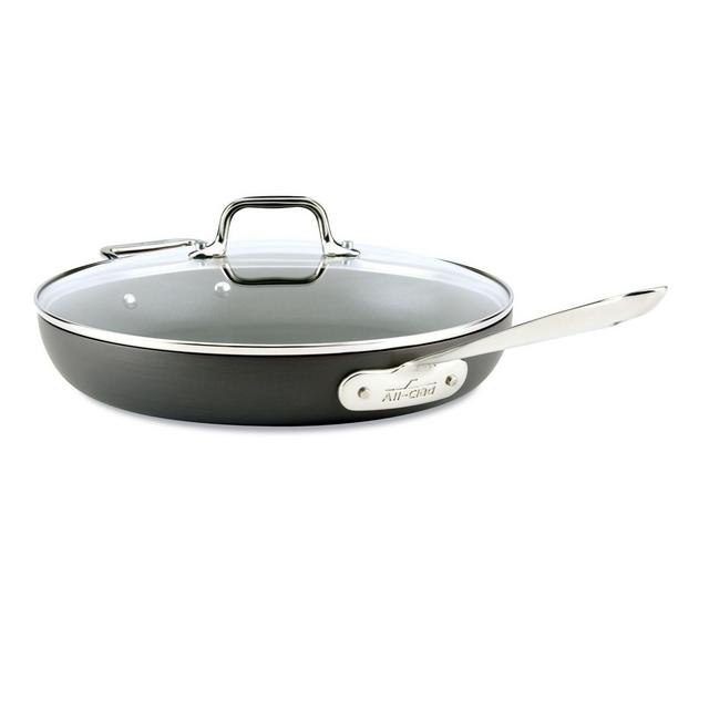 All-Clad HA1 Hard Anodized Nonstick Cookware, Fry Pan with Lid, 12 inch