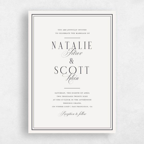 Classic Wedding Invitations | Zola