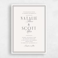 Beige Wedding Invitation - Agate Portrait