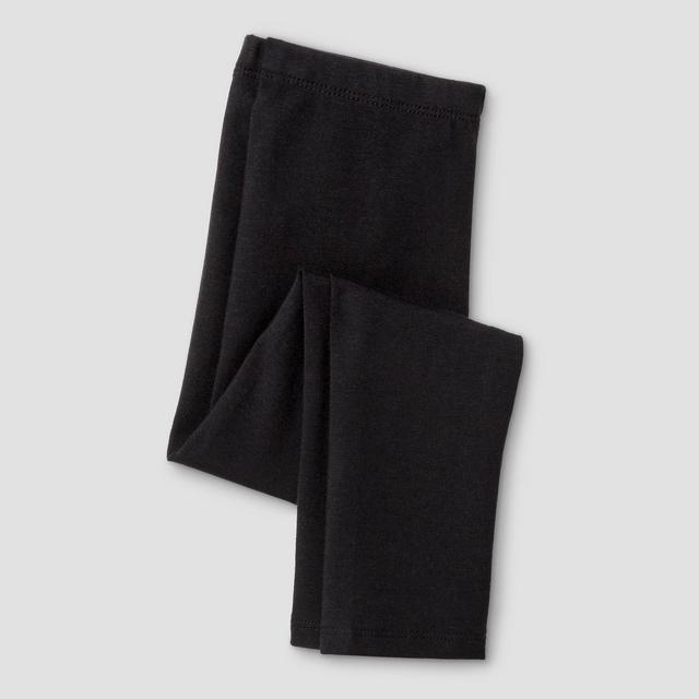 Toddler Girls' Solid Leggings - Cat & Jack™ Black 3T