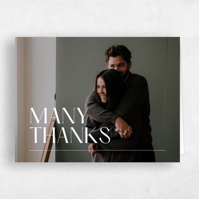 White Typography Wedding Thank You - Vitoria Photo