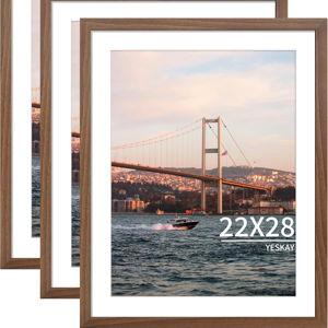 22x28 Picture Frame Brown Set of 3