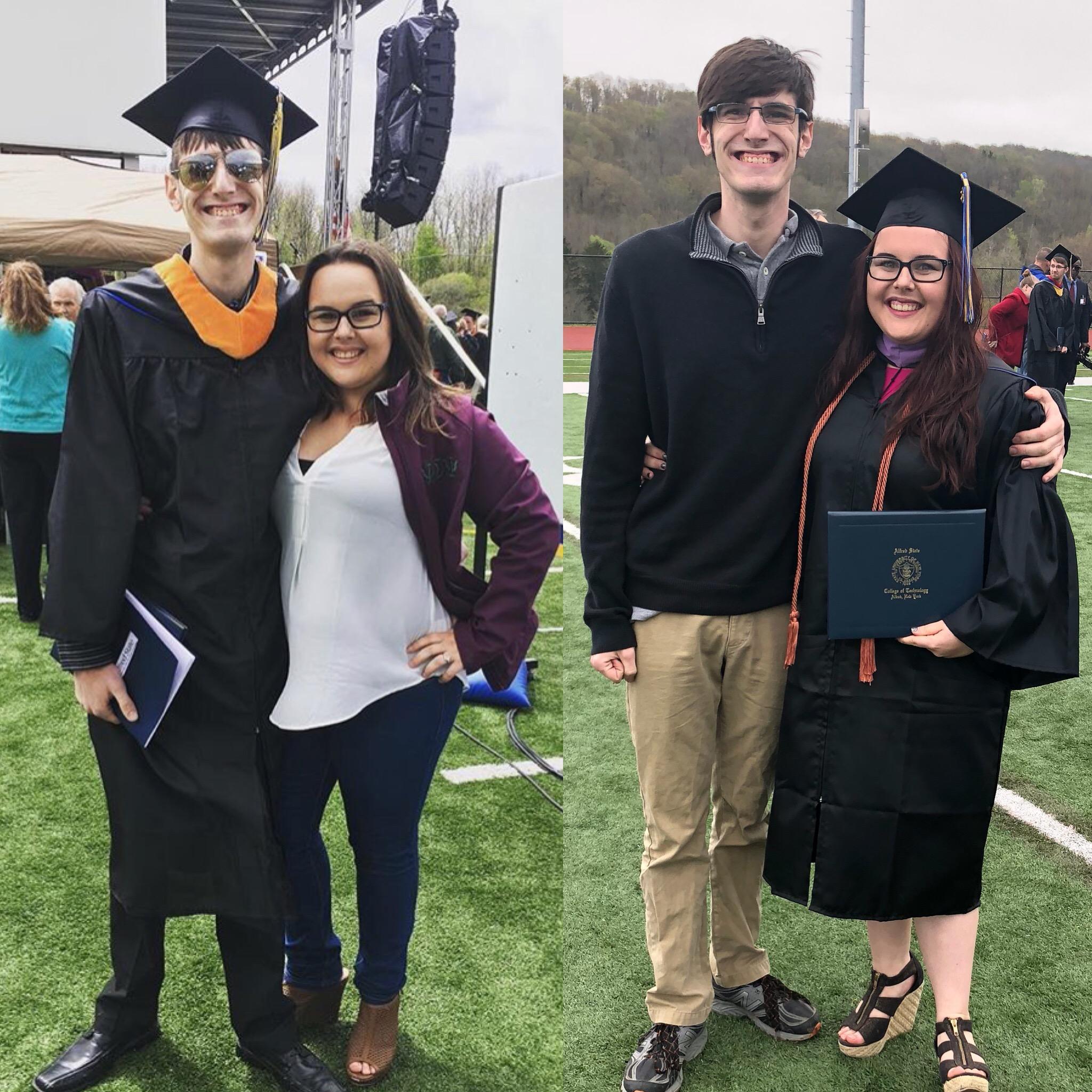 Our college graduations - May 2017 (Alex) May 2018 (Vanessa)