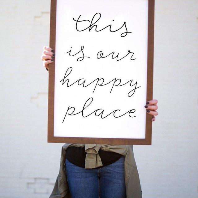 Wood Framed Signboard - This Is Our Happy Place