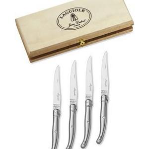 Laguiole Jean Dubost Stainless-Steel Steak Knives, Set of 4