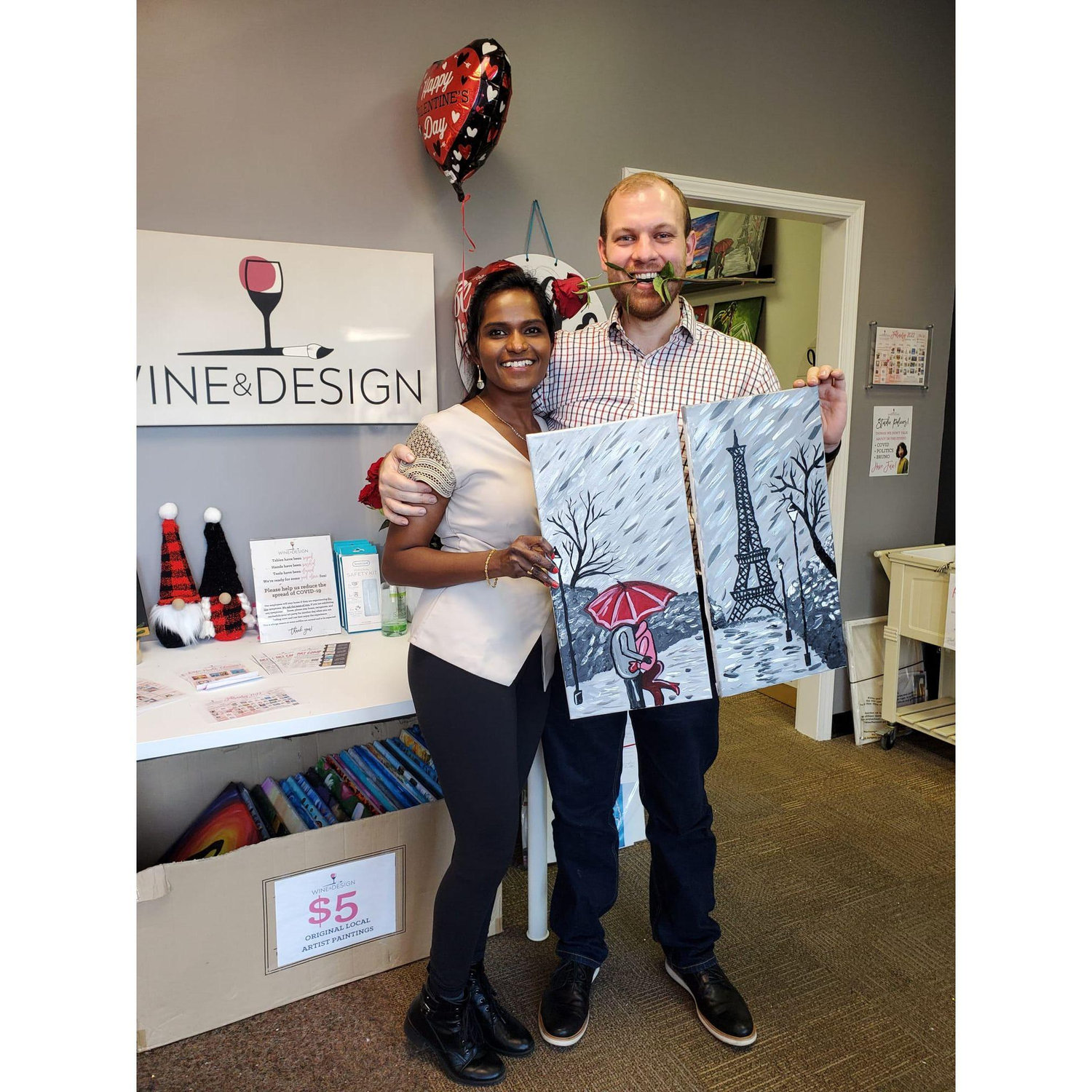 Valentine's day "wine and design" in 2022