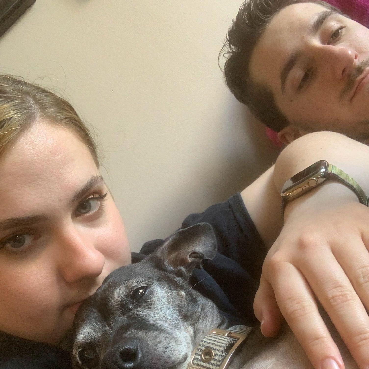 Sometimes when two people are in love, they can't help but share that love with someone else. Liz adopted Chloe in 2020 (and shortly thereafter she chose Matt as her favorite human on Earth).