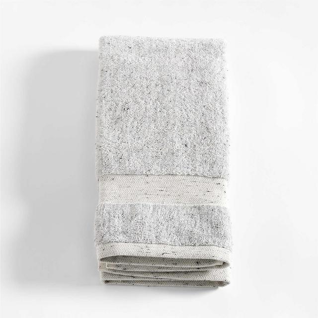 Organic Turkish Cotton Grey Fleck Hand Towel