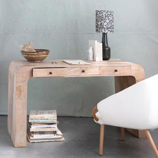 3-Drawer Mango Wood Desk
