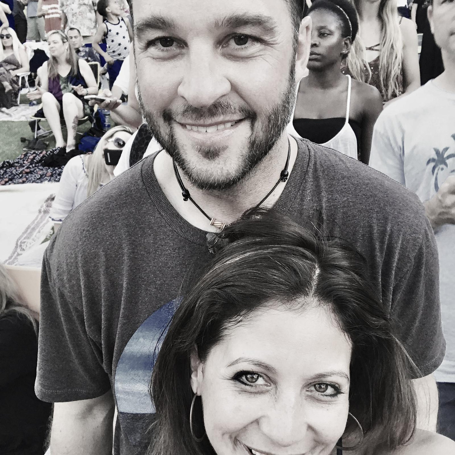 Our first photo together and first Ziggy Marley concert