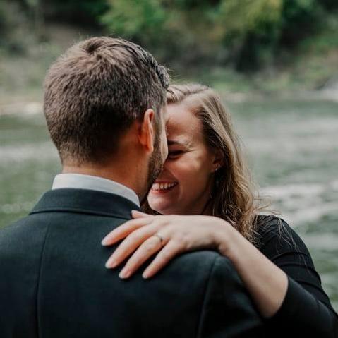 Moments after he asked and she said "yes"