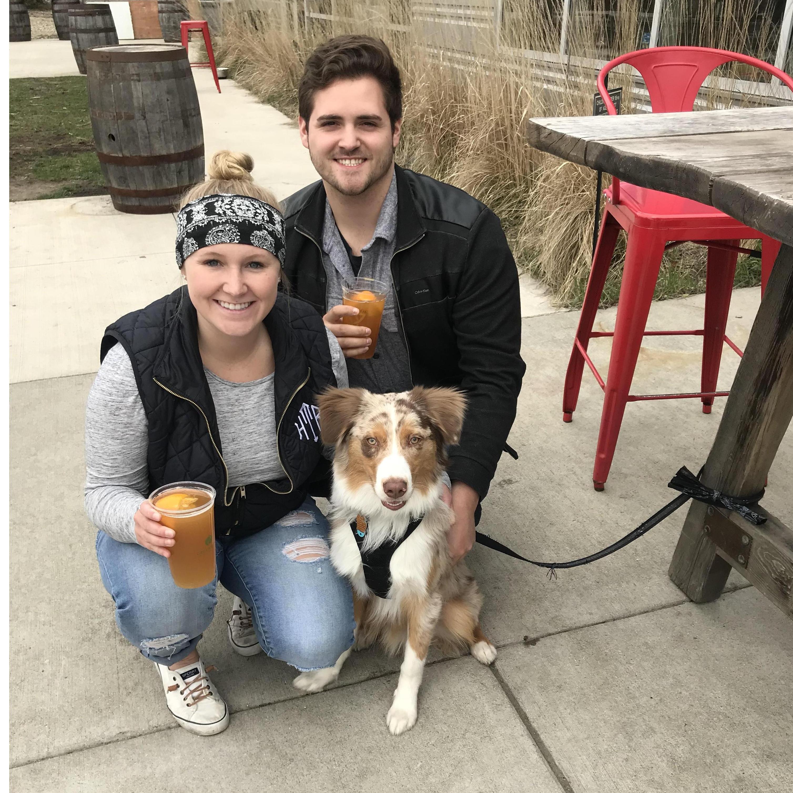 2018- Beers at their favorite brewery, Arcadia (RIP)