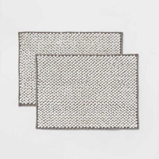 2pk 17"x24" Rug Set Gray - Room Essentials™
