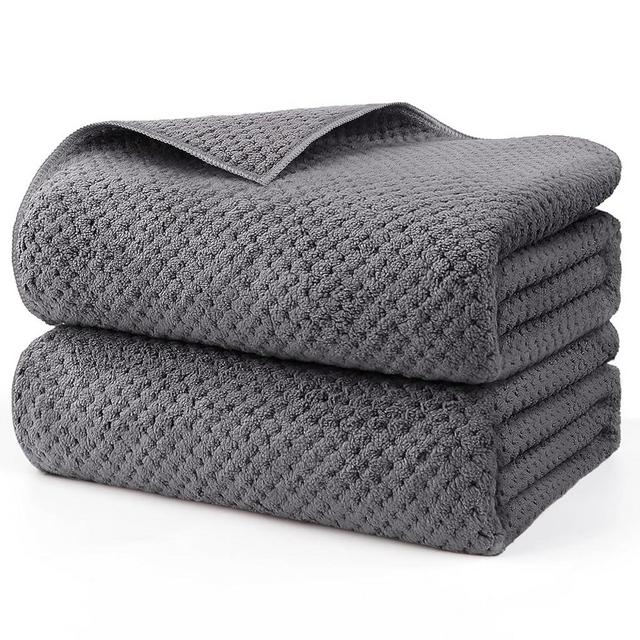 HOMEXCEL Bath Sheets Towels Set Pack of 2 (35 x 70 Inches), Ultra Soft Bath Towel for Bathroom, Lightweight and Quick Drying Towels for Body, Yoga, SPA, Fitness, Grey