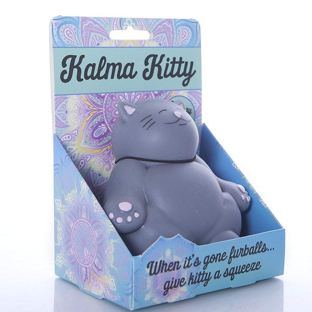 Boxer Gifts Kalma Kitty Stress Relief Toy | Unique Stress Balls for Adults & Teens - Squishy Fidget Toys for Anxiety - Cool Desk Accessories for Cat Lovers