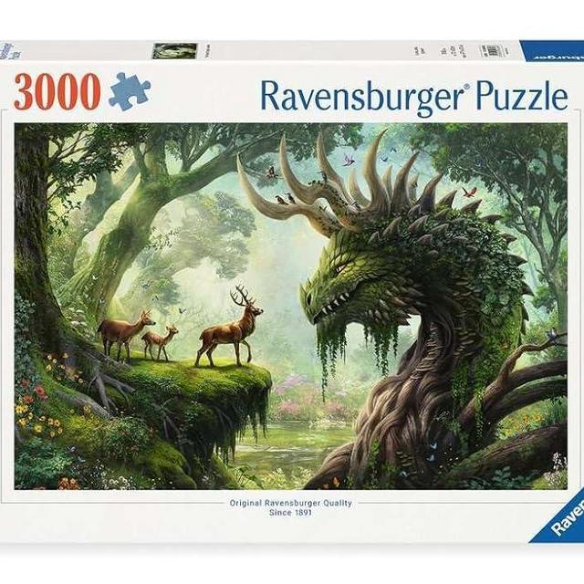 Ravensburger - The Forest Dragon Awakes - 3000 Piece Jigsaw Puzzle - Fantastical, Mythical Scene in Stunning, Bold Detail - Frameable - Premium Quality - Puzzles for Adults