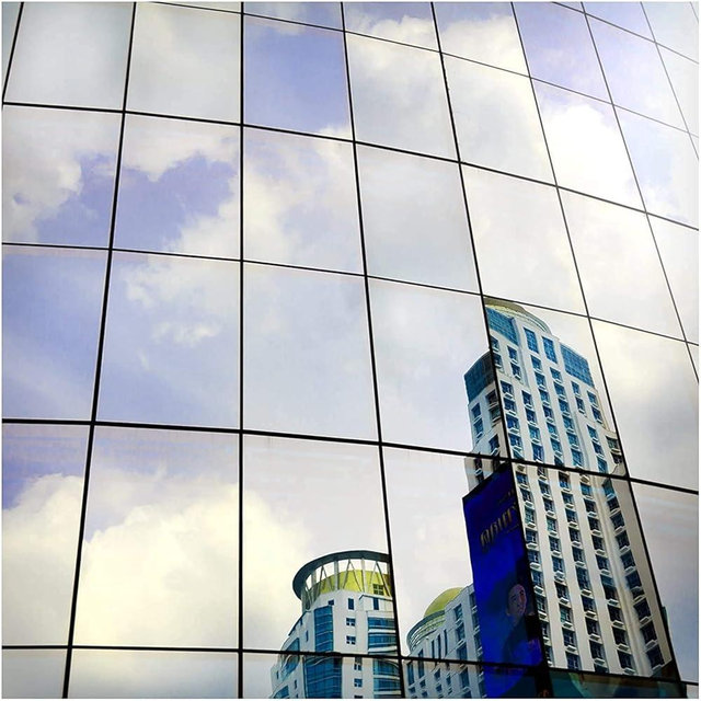 BDF S05 Window Film Daytime Privacy and Heat Control Mirror Silver 5 (Very Dark) - 24in X 16ft