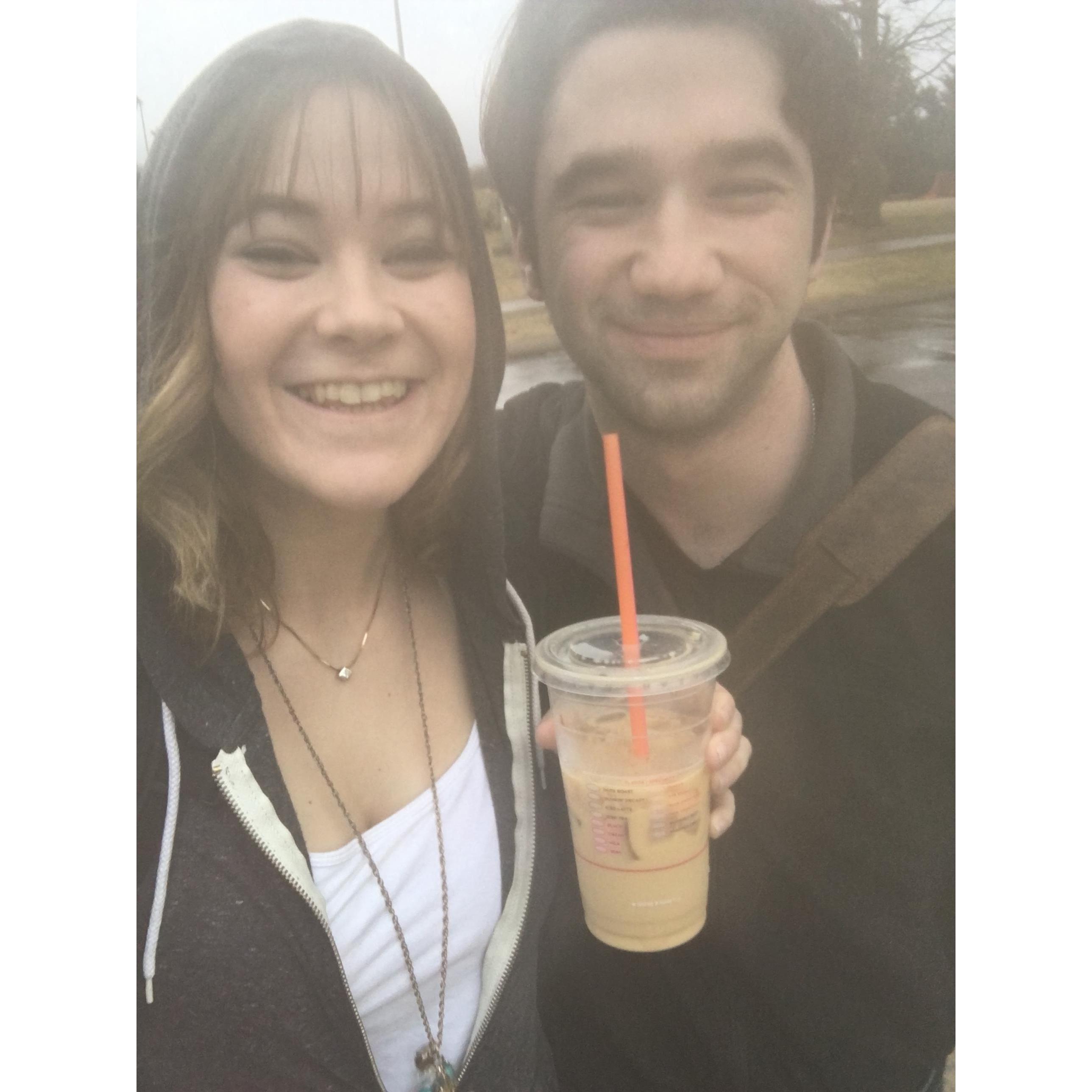 Dunkin with a hunkin #FirstValentinesDay