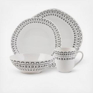Organic Maric 16-Piece Dinnerware Set, Service for 4