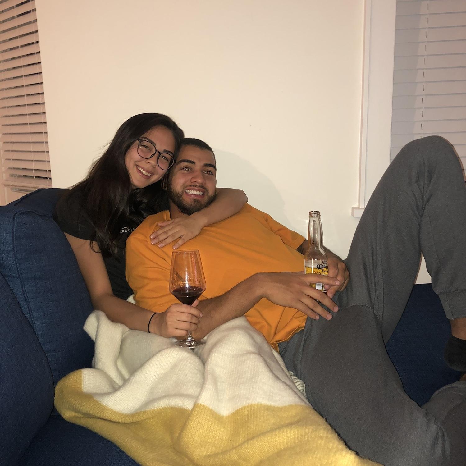 Our first night in our first apartment!