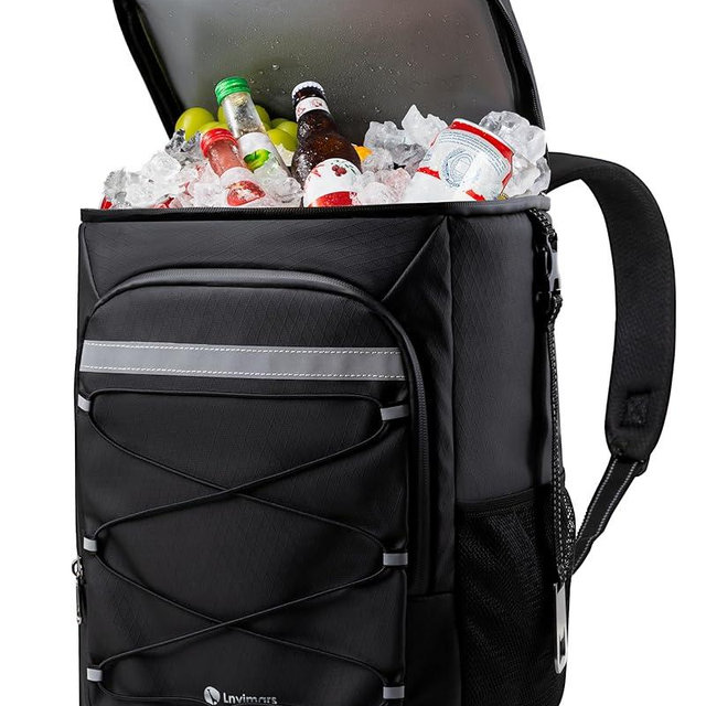 Lnvimars 36 Can Insulated Backpack Cooler, Leakproof Waterproof Soft-Sided Cooler Bag, Large Capacity Portable Cooler for Camping, Hiking, Picnic, Lunch & Travel, Unisex Design for Men & Women