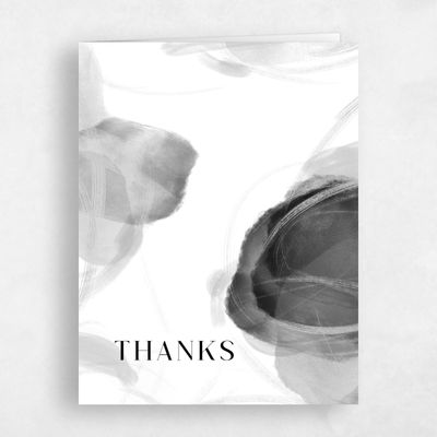 Dark Ash, Grey Wedding Thank You - Staton Portrait