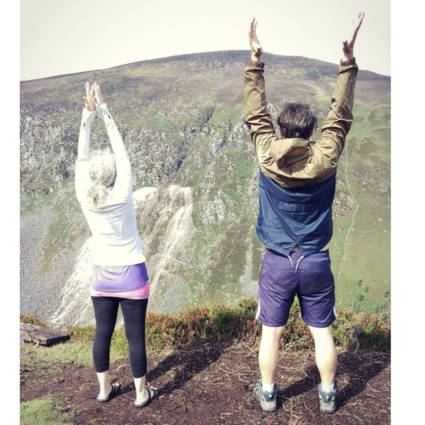 The day we met we did a bit of yoga in the Wicklow Mountains