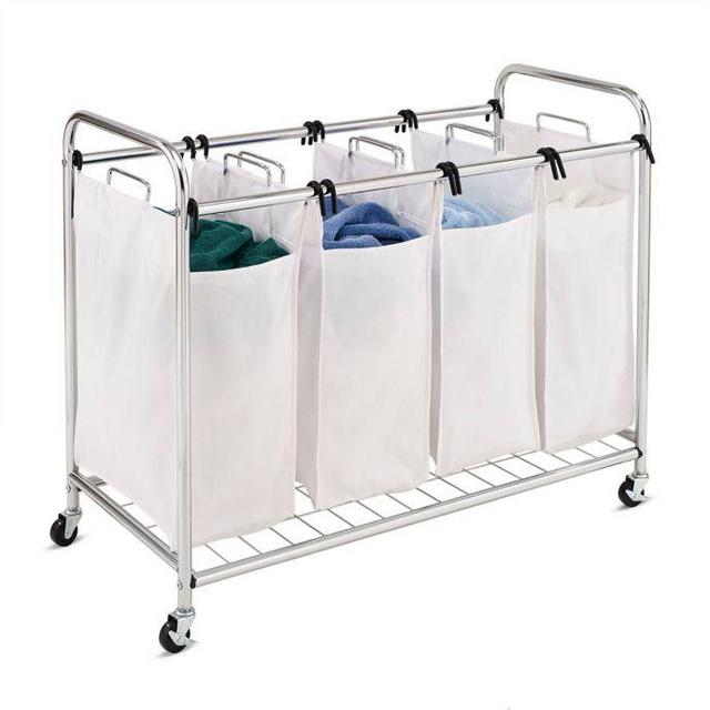 Honey-Can-Do® Heavy-Duty Quad Laundry Sorter in White/Chrome