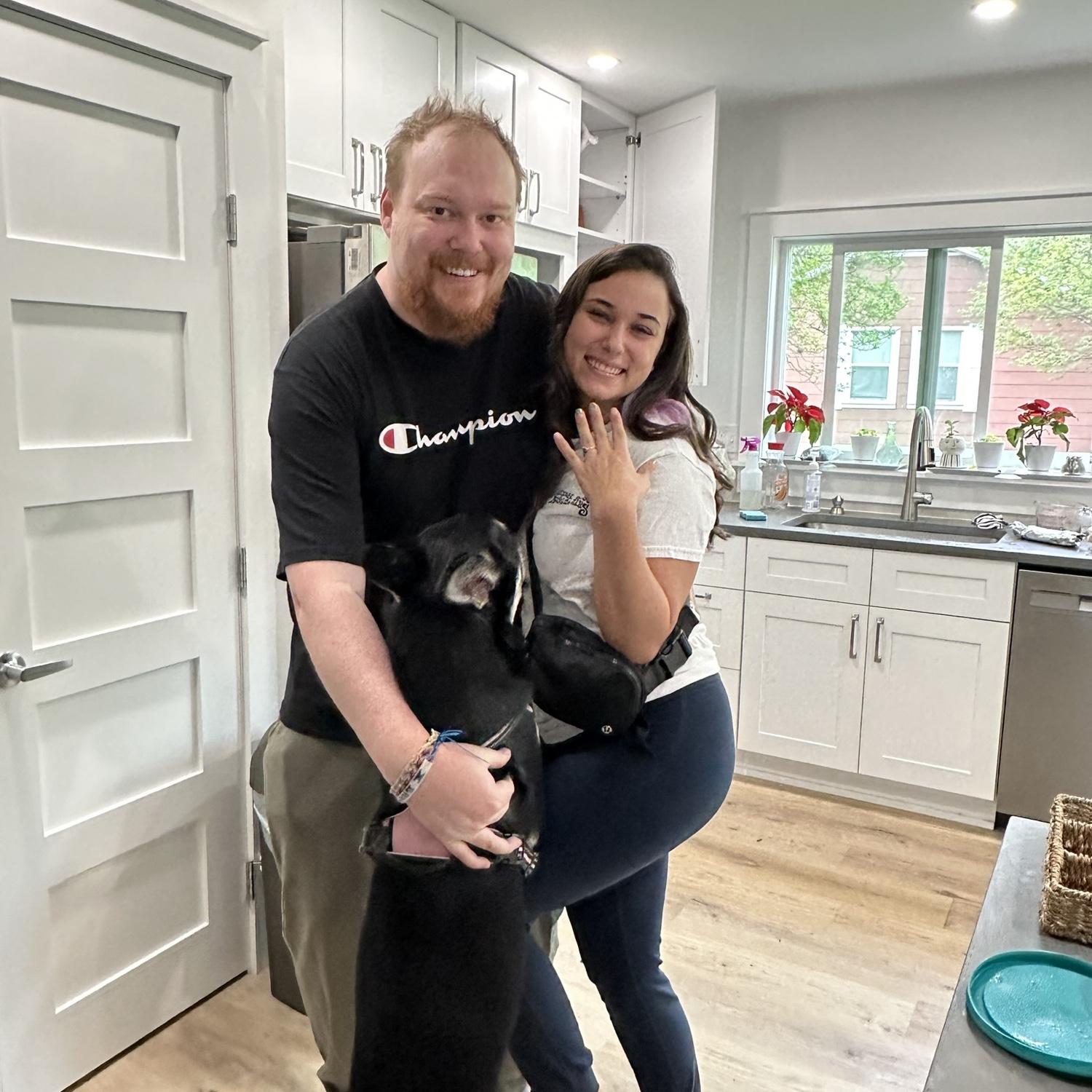 Celebrating the engagement with Freyja!