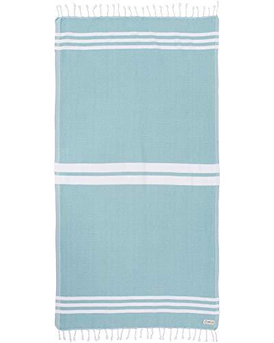 Sand Cloud Turkish Towel - Peshtemal Cotton - Great for Beach or as a Blanket - The Us (Mint)