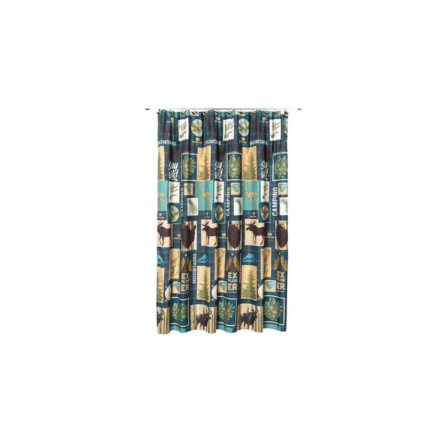 The Lakeside Collection Mossy Oak Never Stop Exploring Shower Curtain or Hooks - Shower Curtain
