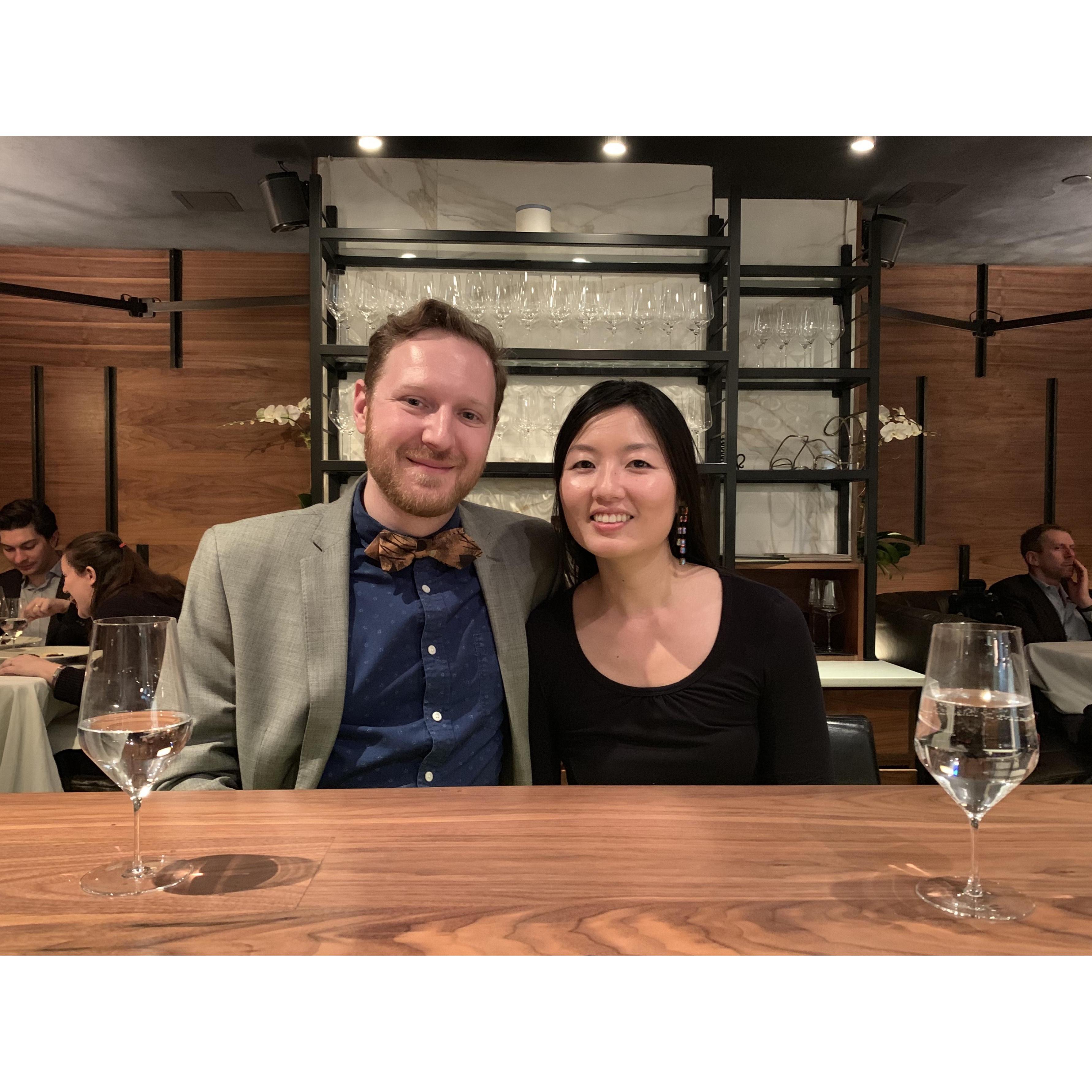 1 year together - dinner at The Chef's Table at Brooklyn Fare